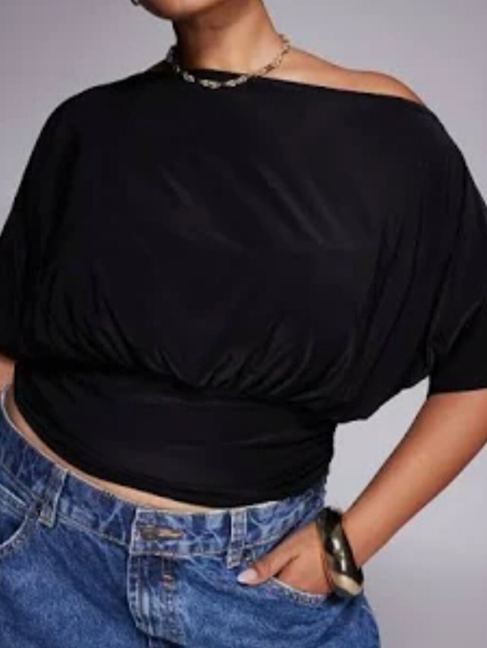 ASOS Black Dolman Sleeve Blouse
